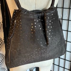 Earthbound Trading Brown Suede & Silver Stars Backpack